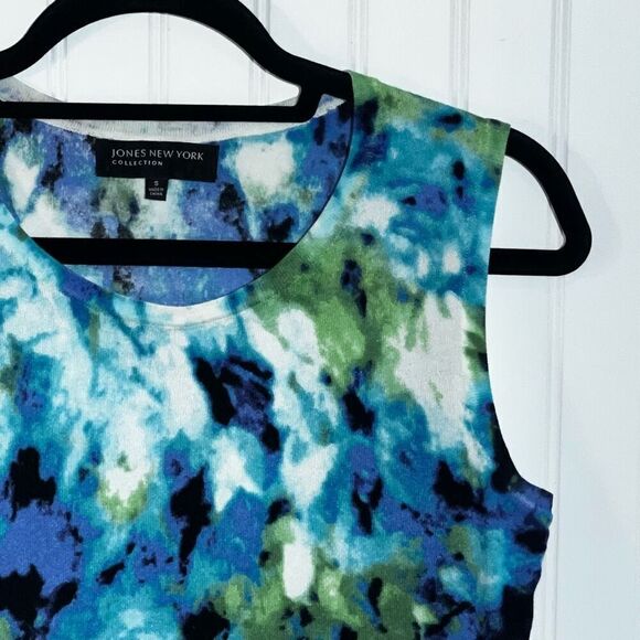 Jones New York Collection Button Up Tank Women Small Multi Color Light Weight - Picture 3 of 8